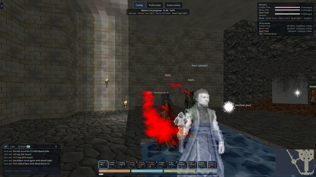 The same arena scene with the Modern HUD.